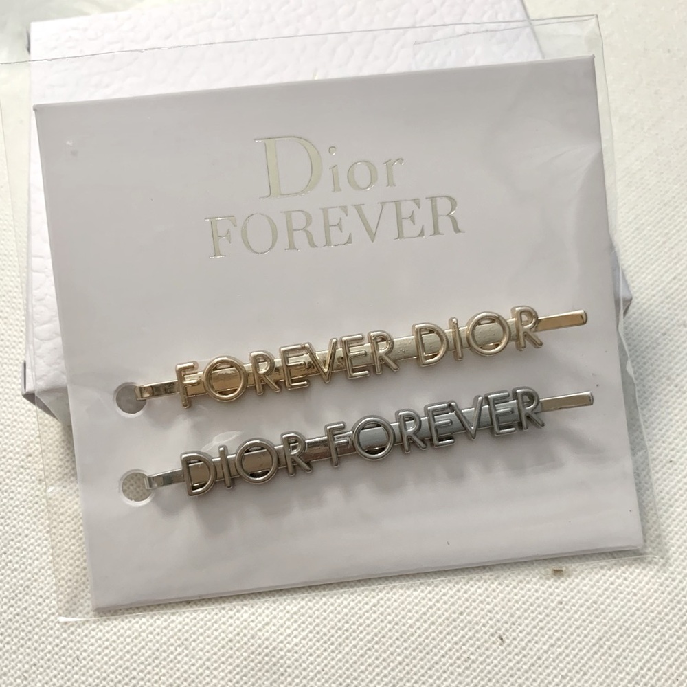 Dior Forever Gold & Silver Hair Pin Beauty Exclusive Clip Set 2pc NIB